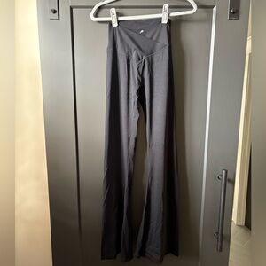 Black High-Waisted Flare Leggings